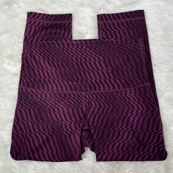 Lululemon Wunder Under Crop Hi-Rise Full-On Luon Shifted Horizon Size 8 - Picture 2 of 7